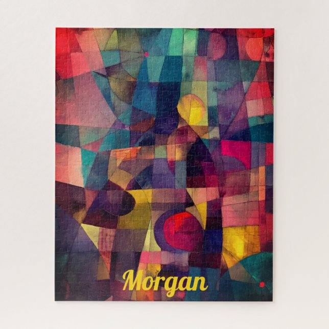 Custom Vivid Abstract Geometric Art  Jigsaw Puzzle (Vertical)