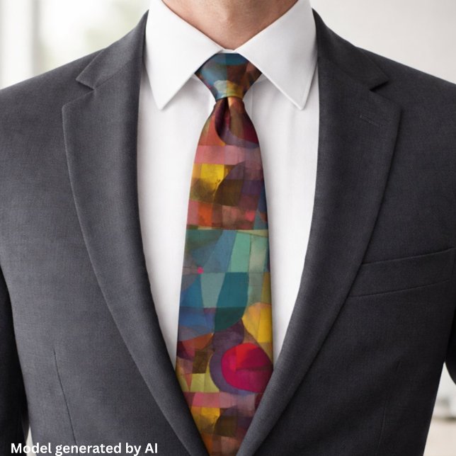 Custom Vivid Abstract Geometric Art  Tie (Creator Uploaded)
