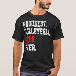 Custom Volleyball Papa Best Papa Ever Gift T-Shirt