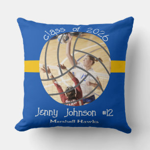 Custom Volleyball Photo Senior Memory Cushion