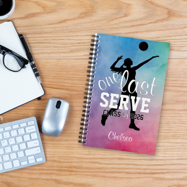 Custom Volleyball Rainbow Senior Class of Notebook (Creator Uploaded)