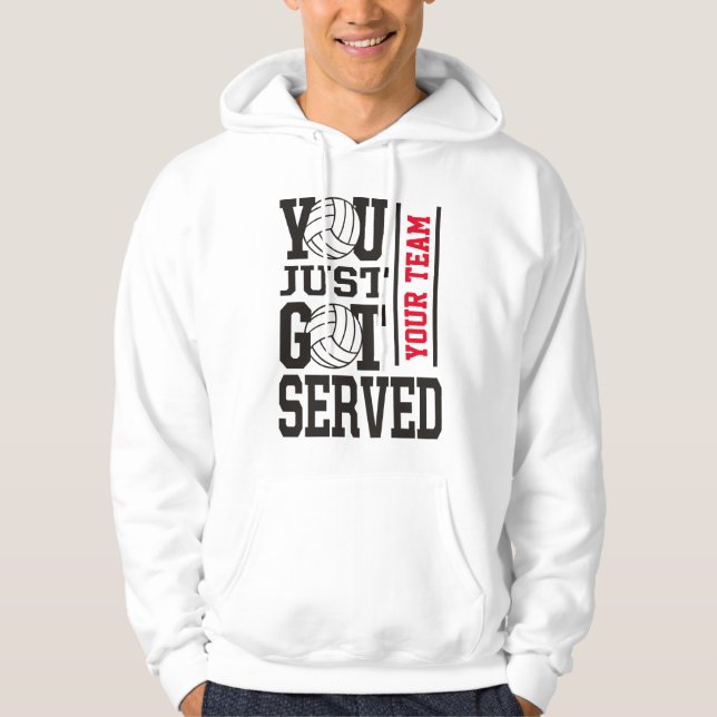 Custom Volleyball Team Motto Hoodie (Front)