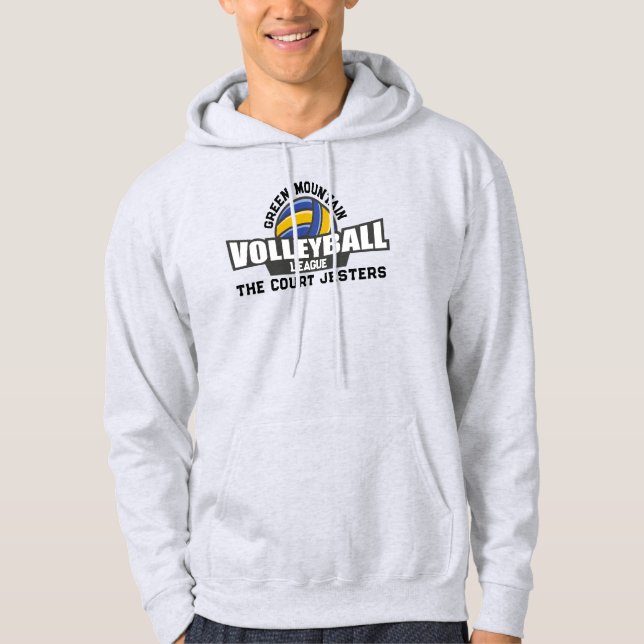 Custom Volleyball Team Name Number Club League Hoodie (Front)