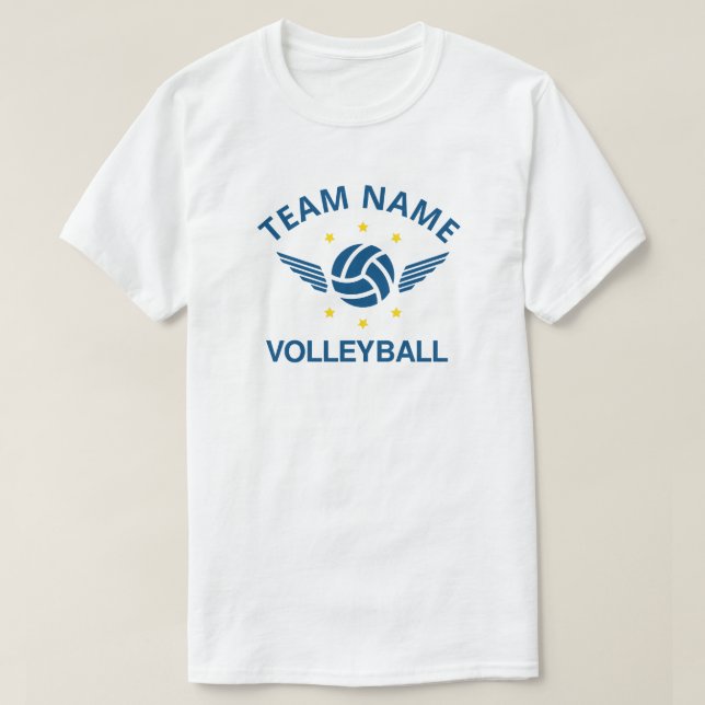 Custom Volleyball Team Name  T-Shirt (Design Front)