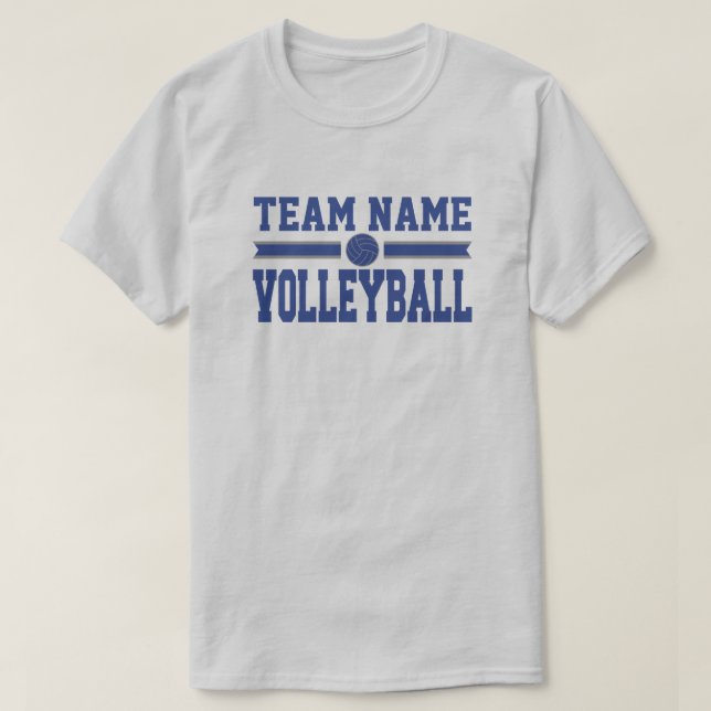 Custom Volleyball Team Name Template T-Shirt (Design Front)