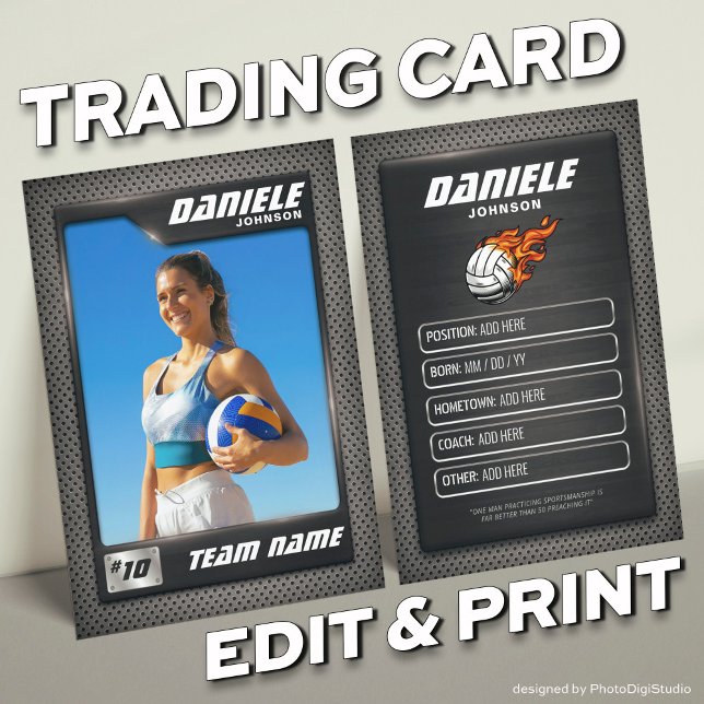 Custom Volleyball Trading Card Volley Player Cards (Custom Volleyball Trading Card Volley Player Cards)