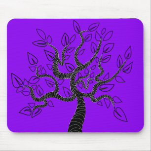 Custom Volors Mouse Pad with Tree of Life - Purple