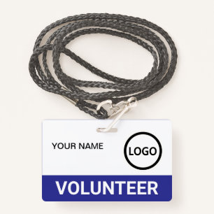 Custom Volunteer Badge Lanyard Event Team Logo ID Badge