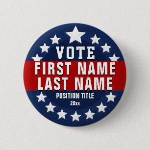 Custom Vote 6 Cm Round Badge