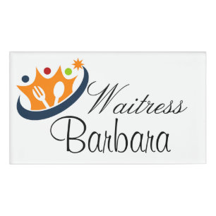 Custom Waitress  Name Tag