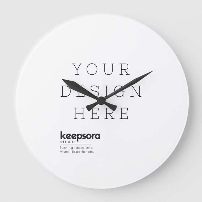 Custom Wall Clock, 10.75" Acrylic Large Clock (Front)