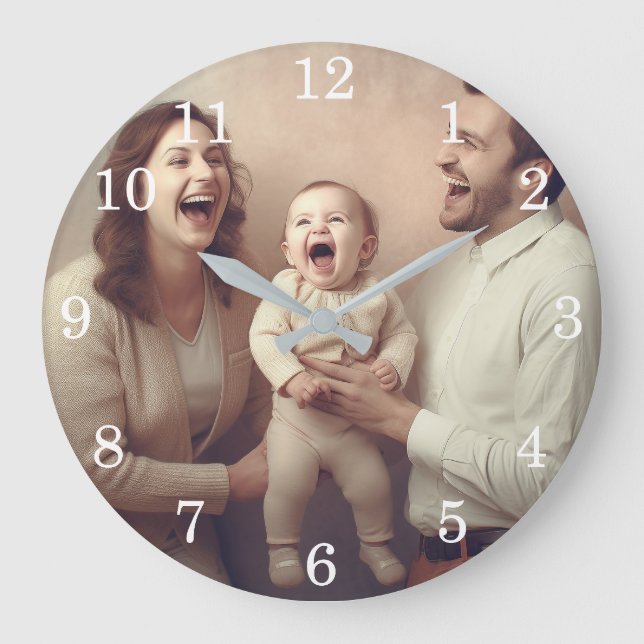 Custom Wall Clock (Add Your Own Photo and/or text) (Front)