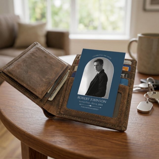 Custom Wallet Size Funeral Photo Card with Prayer (Creator Uploaded)