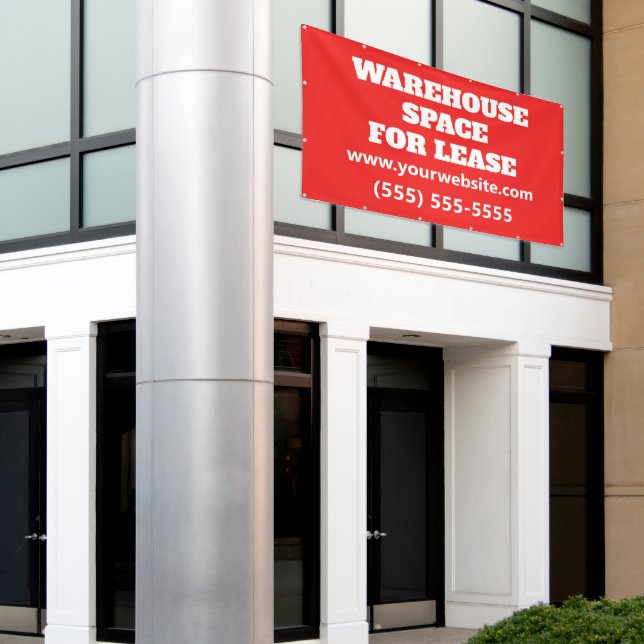 Custom Warehouse Space Lease Banner (Outside Building)