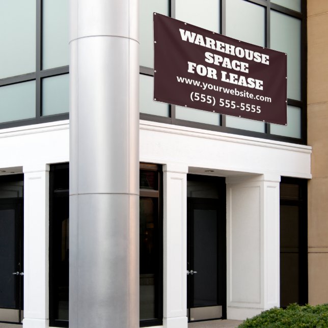 Custom Warehouse Space Lease Banner (Outside Building)