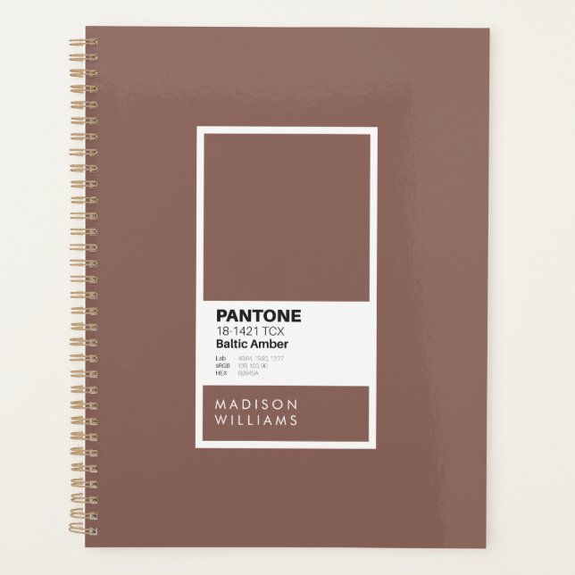 Custom Warm Brown Notebook | Personalised  Planner (Front)