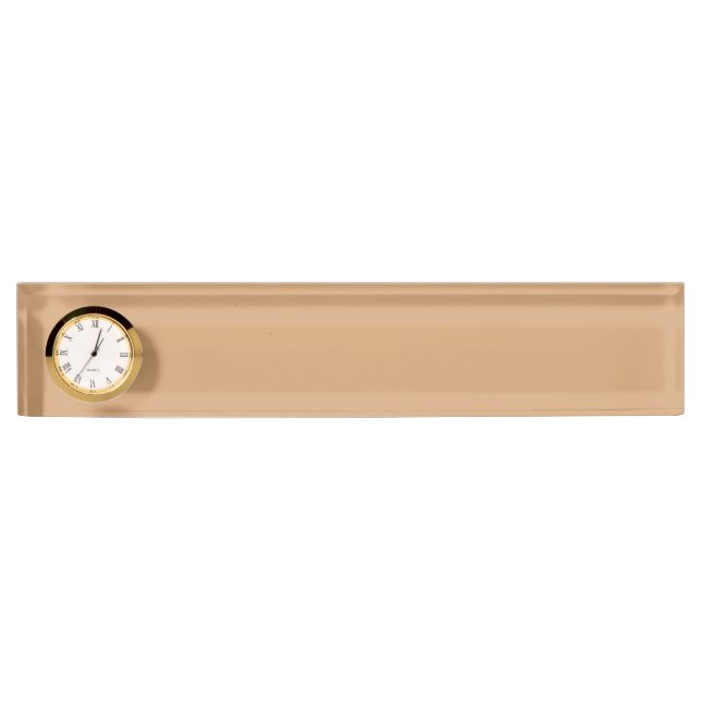 Custom Warm Sand Desk Nameplate (Front)