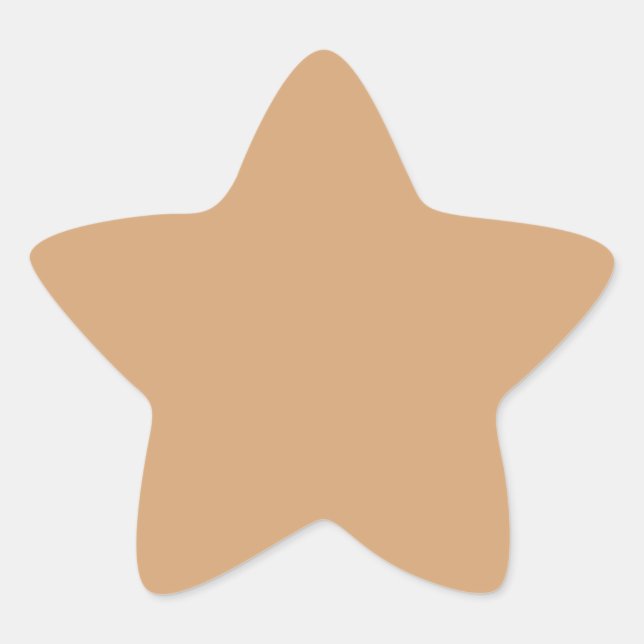 Custom Warm Sand Star Sticker – Bulk Friendly (Front)