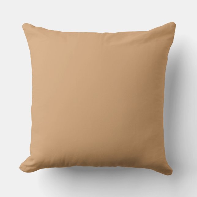 Custom Warm Sand Throw Pillow (Front)
