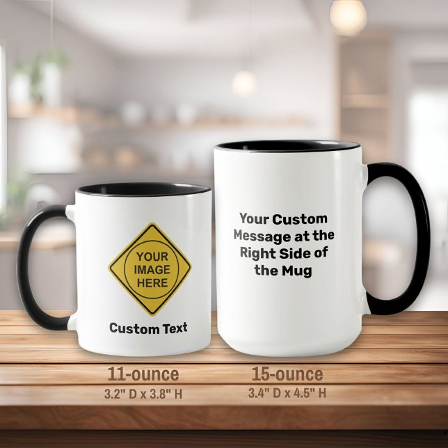 Custom Warning Diamond Sign Mug (Creator Uploaded)