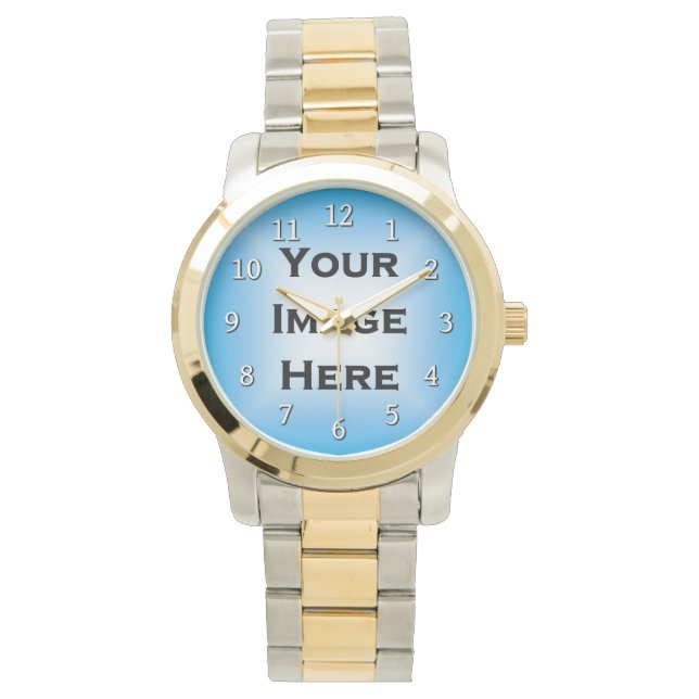 Custom Watch With Thin White Numbers Drop Shadow (Front)