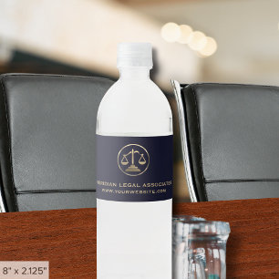 Custom Water Bottle Labels for Law Firm