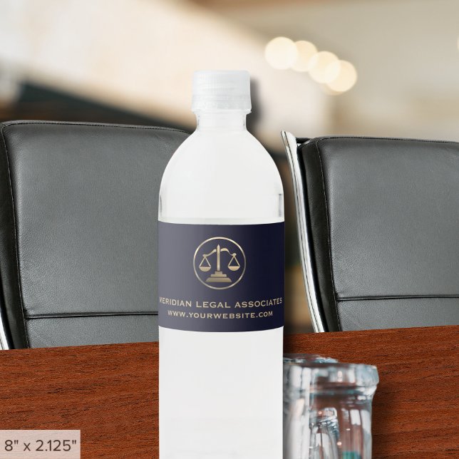 Custom Water Bottle Labels for Law Firm (Creator Uploaded)