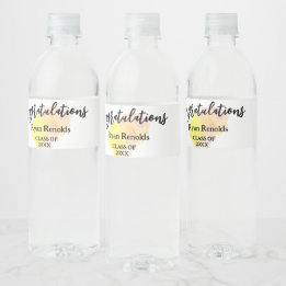 Custom Water Bottle Labels, Graduation Party Label