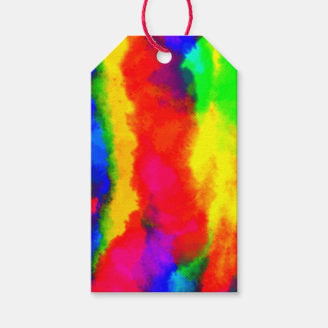 Custom Water colour tie dye gift tag (Front)