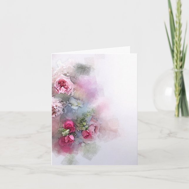 Custom Watercolor Art Roses Flowers Template (Front)