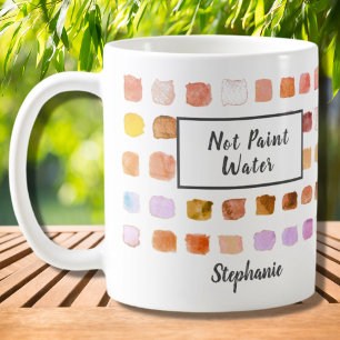 Custom Watercolor Artist Rust Not Paint Water Coffee Mug