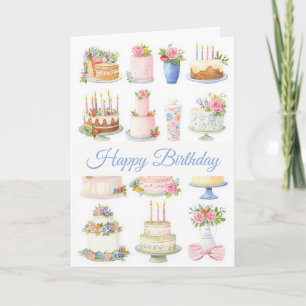 Custom Watercolor Birthday Card