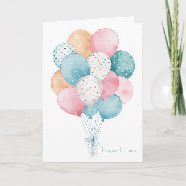 Custom Watercolor Birthday Card (Front)