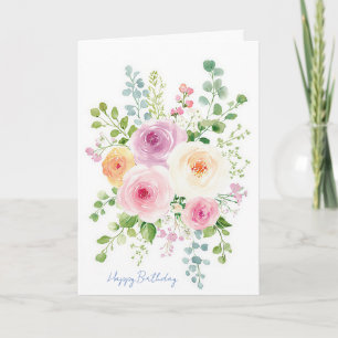 Custom Watercolor Birthday Card