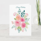 Custom Watercolor Birthday Card