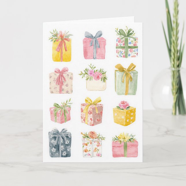 Custom Watercolor Birthday Card (Front)