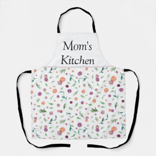 Custom Watercolor Floral Apron Perfect Gift