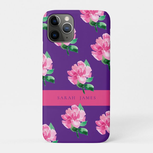 Custom Watercolor Floral   Case-Mate iPhone Case (Back)