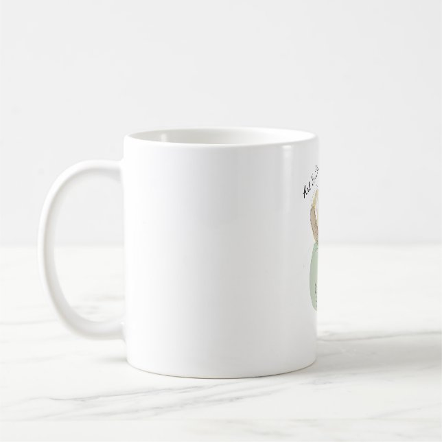 Custom Watercolor Floral Classic Mug (Left)