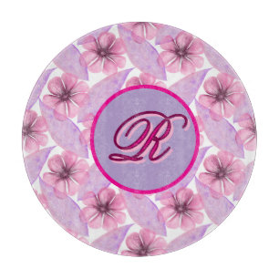 Custom Watercolor floral pattern Poster Cutting Board