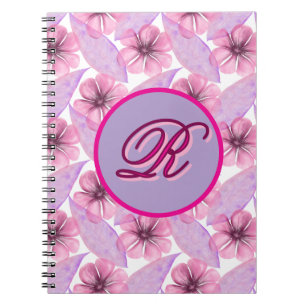 Custom Watercolor floral pattern  Poster Notebook