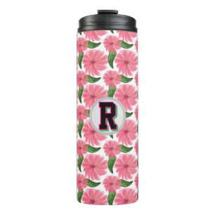 Custom Watercolor floral pattern Thermal Tumbler