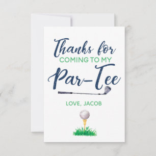 Custom Watercolor Golf Thank You Card