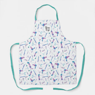 Custom Watercolor Hairdresser Apron