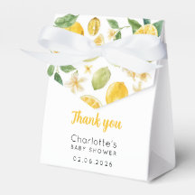 Custom Watercolor Lemon Blossom Favour Box