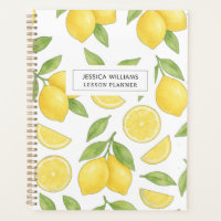 Custom Watercolor Lemon Pattern Teacher Lesson