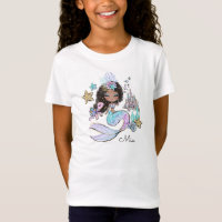 Custom Watercolor Mermaid Personalised Girl