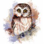 Custom Watercolor Owl, Bird, Nature, Wildlife Standing Photo Sculpture<br><div class="desc">Custom Watercolor Cute Little Owl,  Bird,  Nature,  Wildlife</div>