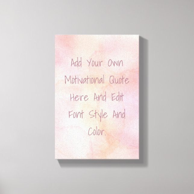 Custom watercolor quote canvas print (Front)