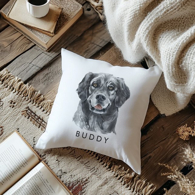 Custom Watercolor Retriever Dog Lover Cushion (Creator Uploaded)